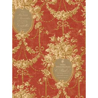Seabrook Designs HE50011 Heritage Acrylic Coated Floral Wallpaper